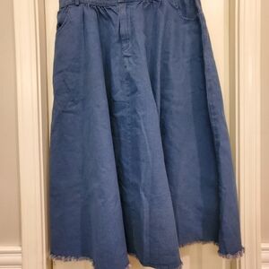 Reborn Denim Midi Skirt Size S